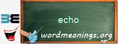 WordMeaning blackboard for echo